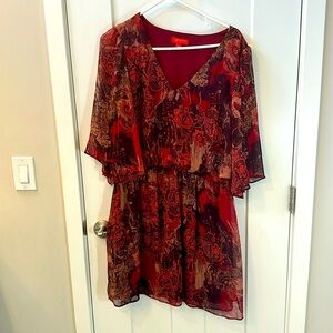 Burgundy dress